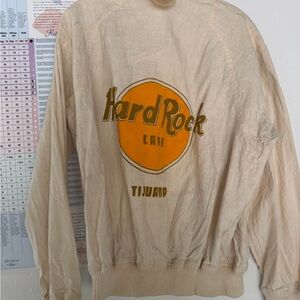 hard rock tijuana Roland Cream Knit bomber jacket